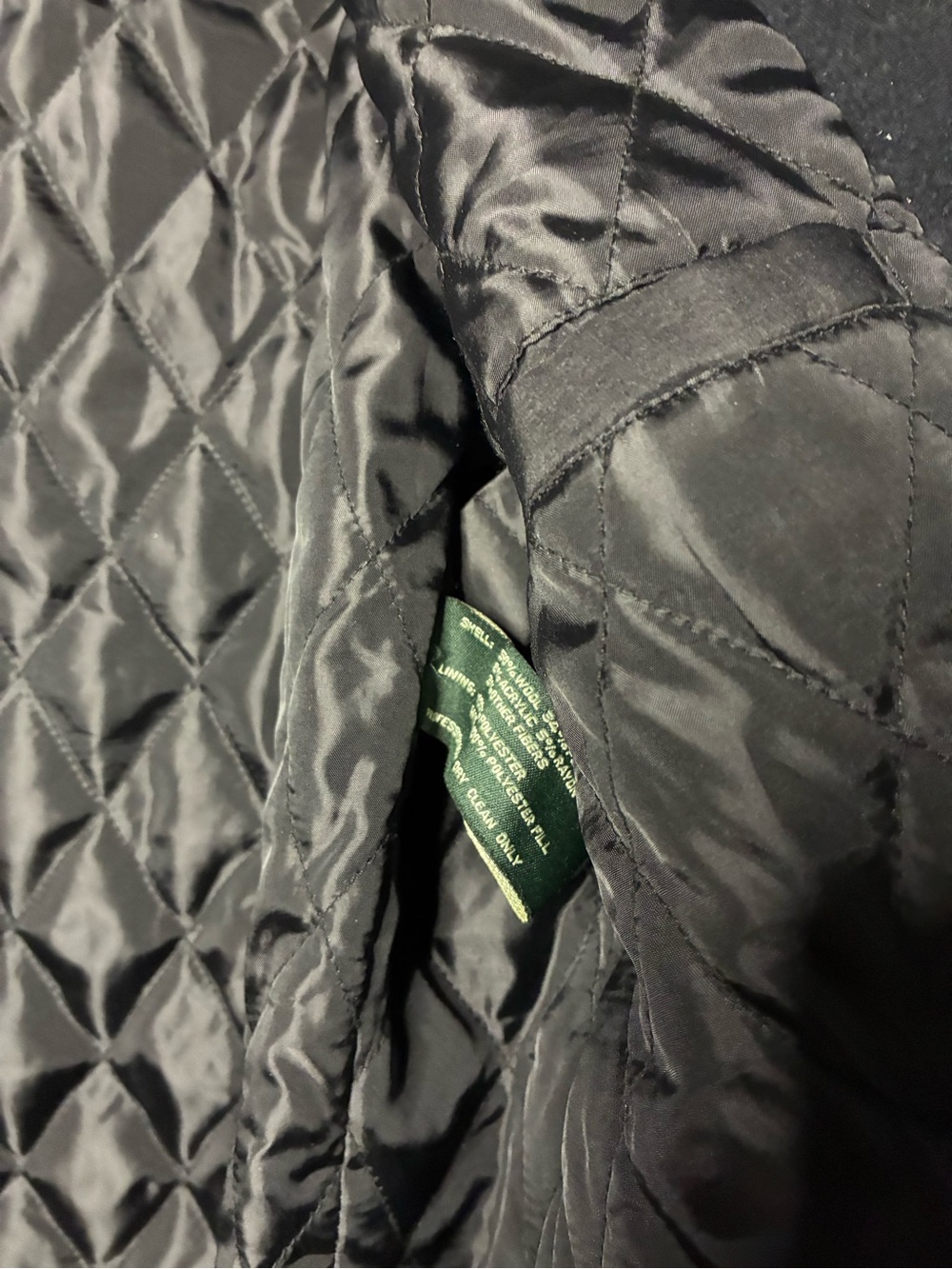Lauren Ralph Lauren Black Double-Breasted Wool Peacoat - Picture 6 of 8